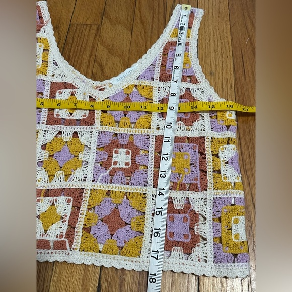 Rebellion Multicolor Crochet Tank Top - Picture 4 of 4
